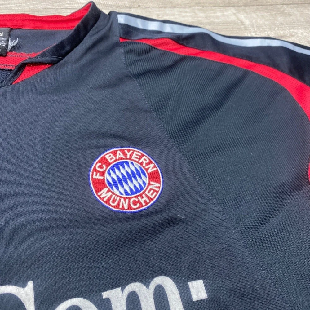 Adidas FC Bayern Munich Jersey Mens L Navy Blue 2004 2005 T-Com Soccer Kit